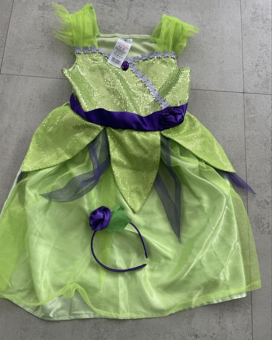 Kostium stroj przebranie roz.7/10 lat Dzwoneczek Lesna wrozka hallowee