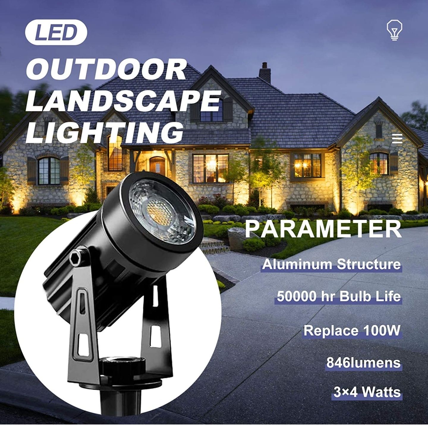 Luzes de jardim 12W