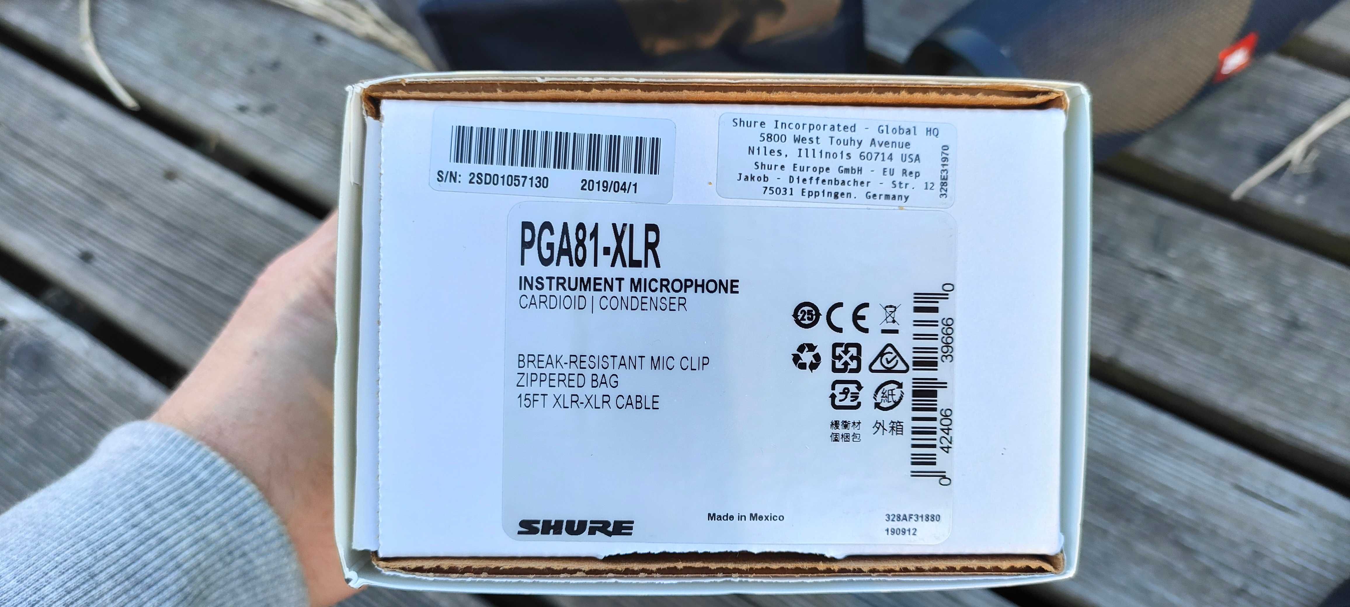 Mikrofon pojemnościowy Shure PGA 81