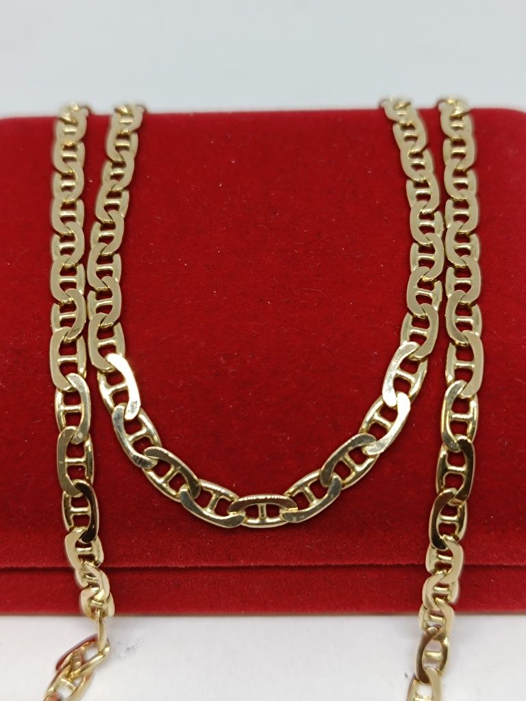 Złoty łańcuszek splot Gucci dł.52cm, złoto próby 585