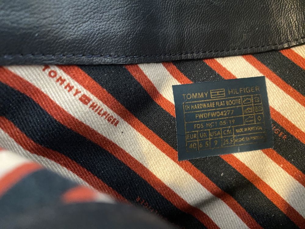 Tommy Hilfiger granatowe botki rozmiar 40 Wrocław Stan bardzo dobry