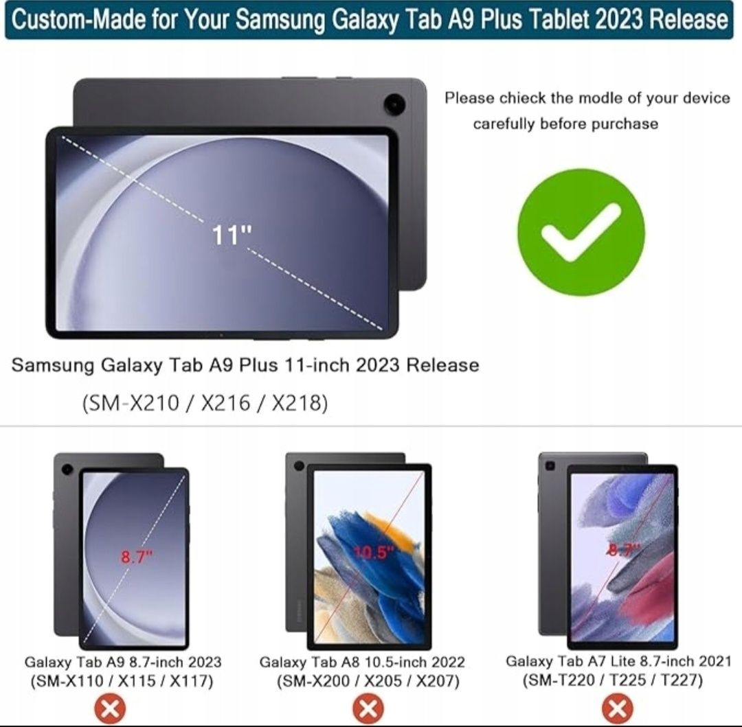 ETUI do SAMSUNG GALAXY TAB A9+ PLUS 11 2023 X210 / X215 /X216 KIDS PAN