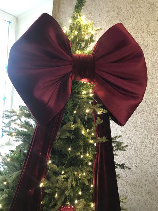 Бархатный бант большой