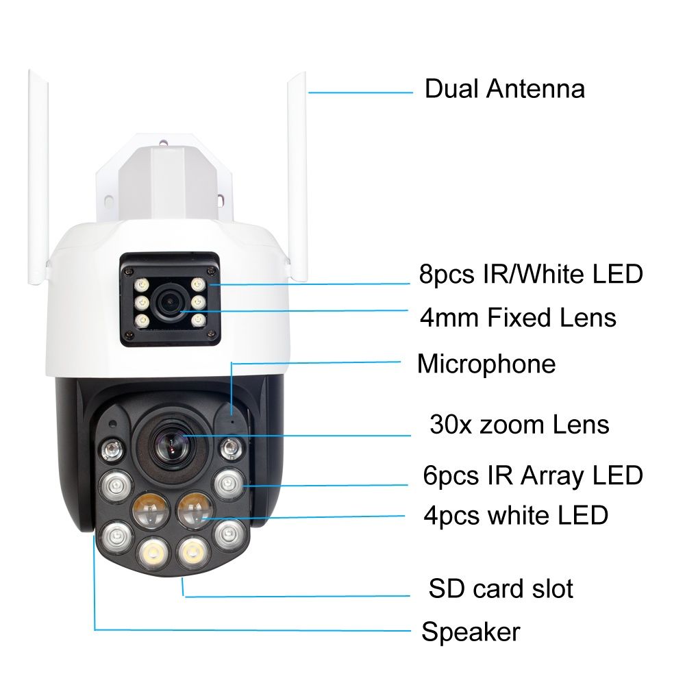 Камера IP ×30 оптичний зум 6мп
