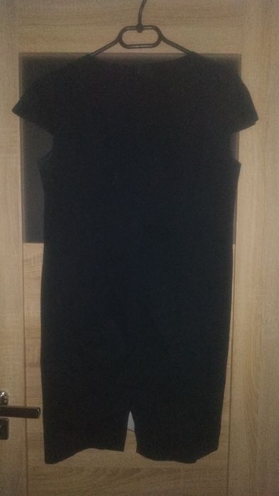 Elegancka sukienka w kwiaty czarna r 42-44 żakiet marynarka