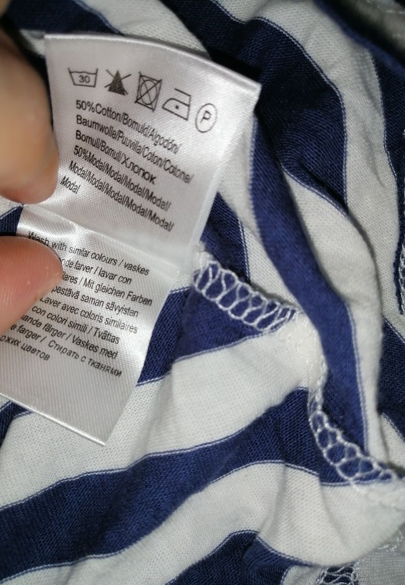 ICHI krótka Sukienka / tunika MODAL i BAWEŁNA komfortowa. Dobra na s x