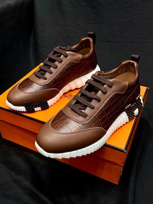 Hermes Korowe buty sportowe, brązowe para buty H, rozmiar 35-44