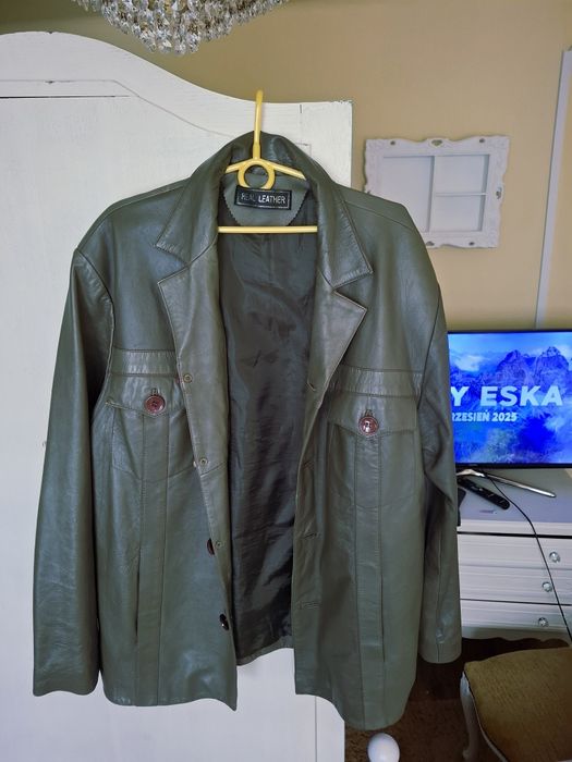 Real Leather kurtka skórzana khaki r. XL