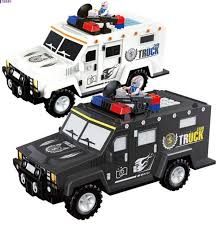 Сейф копилка электронная с кодом и отпечатком полицейская машина