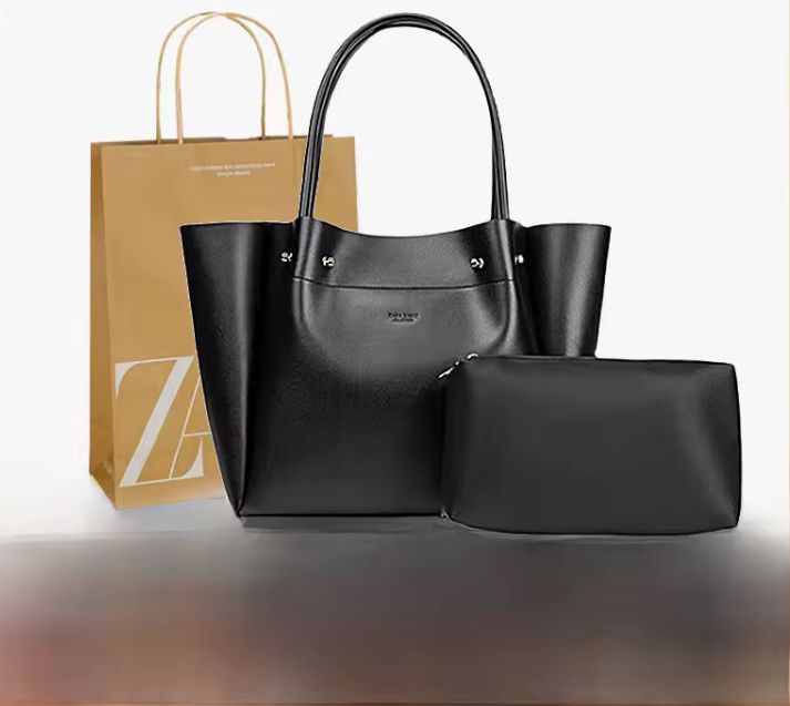Сумка мешок шоппер ZARA кожаная на плечо женская сумка жіноча шопер