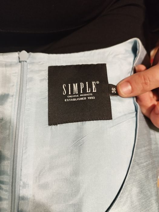 Sukienka SIMPLE - błękitna, rozmiar 36