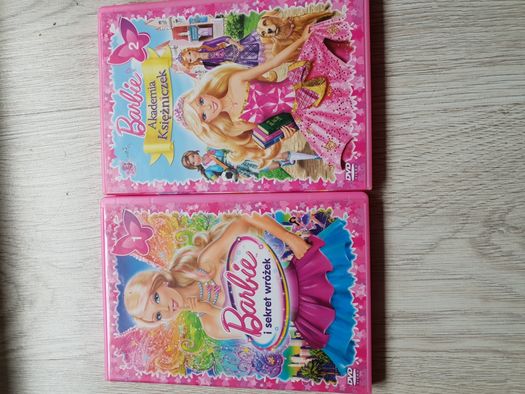 2x DVD Barbie i sekret wróżek oraz Akademia Księżniczek komplet