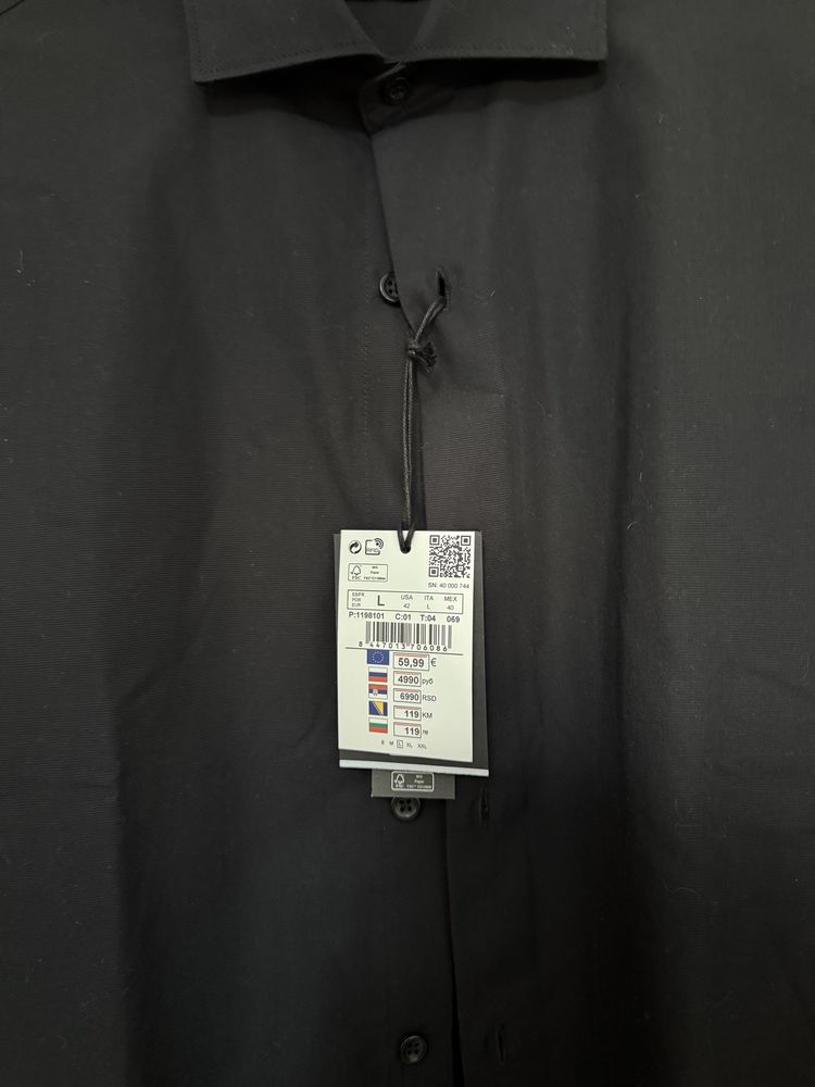 Camisa preta slim fit