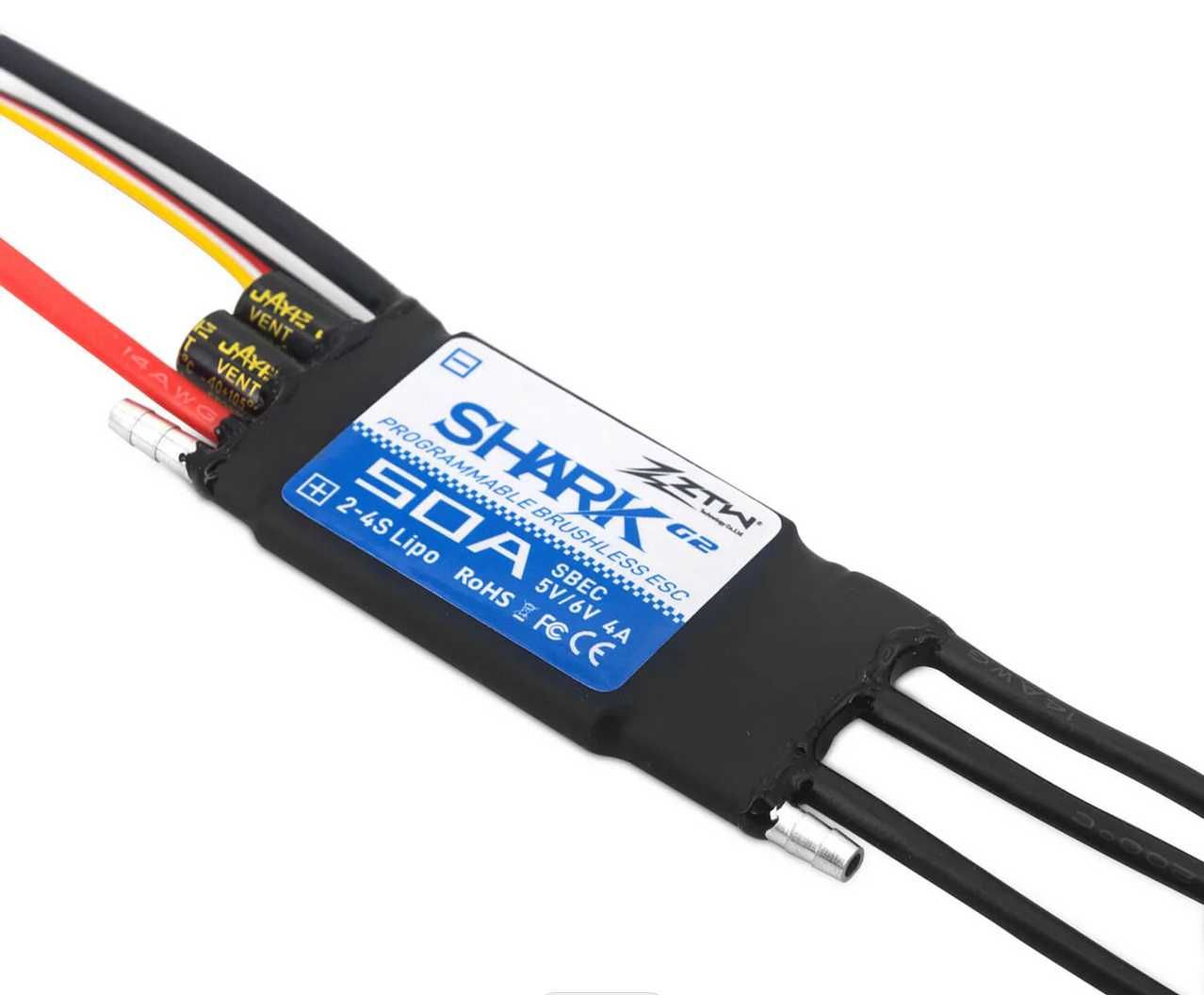 Регулятор для электродвигателя ZTW 32-Bit ESC Shark G2 50A