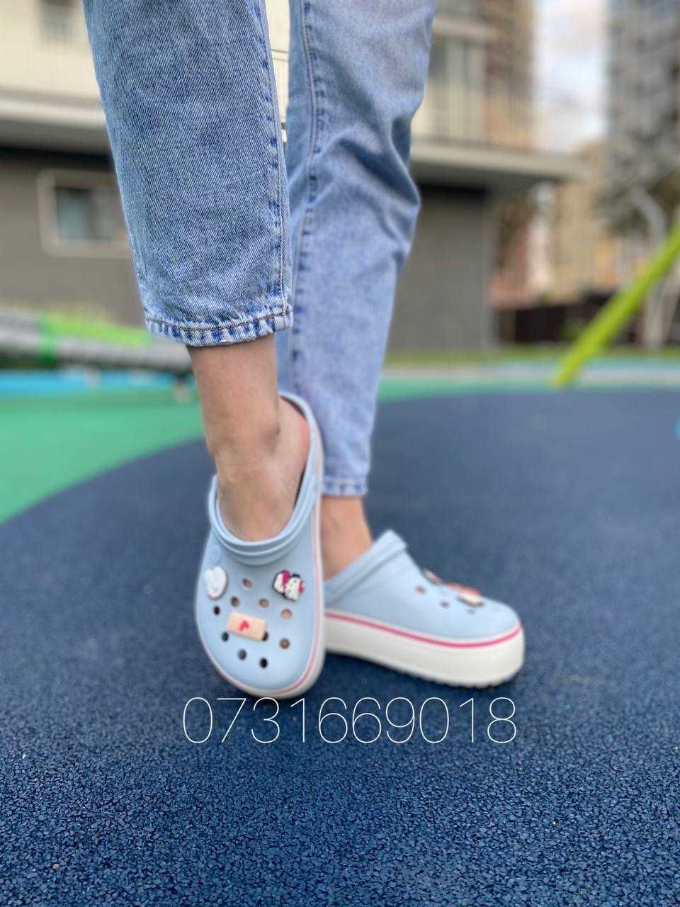 Женские Кроксы на платформе Crocs Crocband Platform (6 цветов)