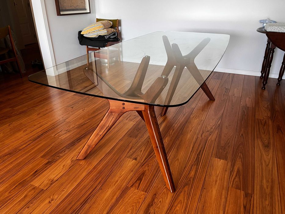 Mesa de Jantar tampo em vidro LA REDOUTE