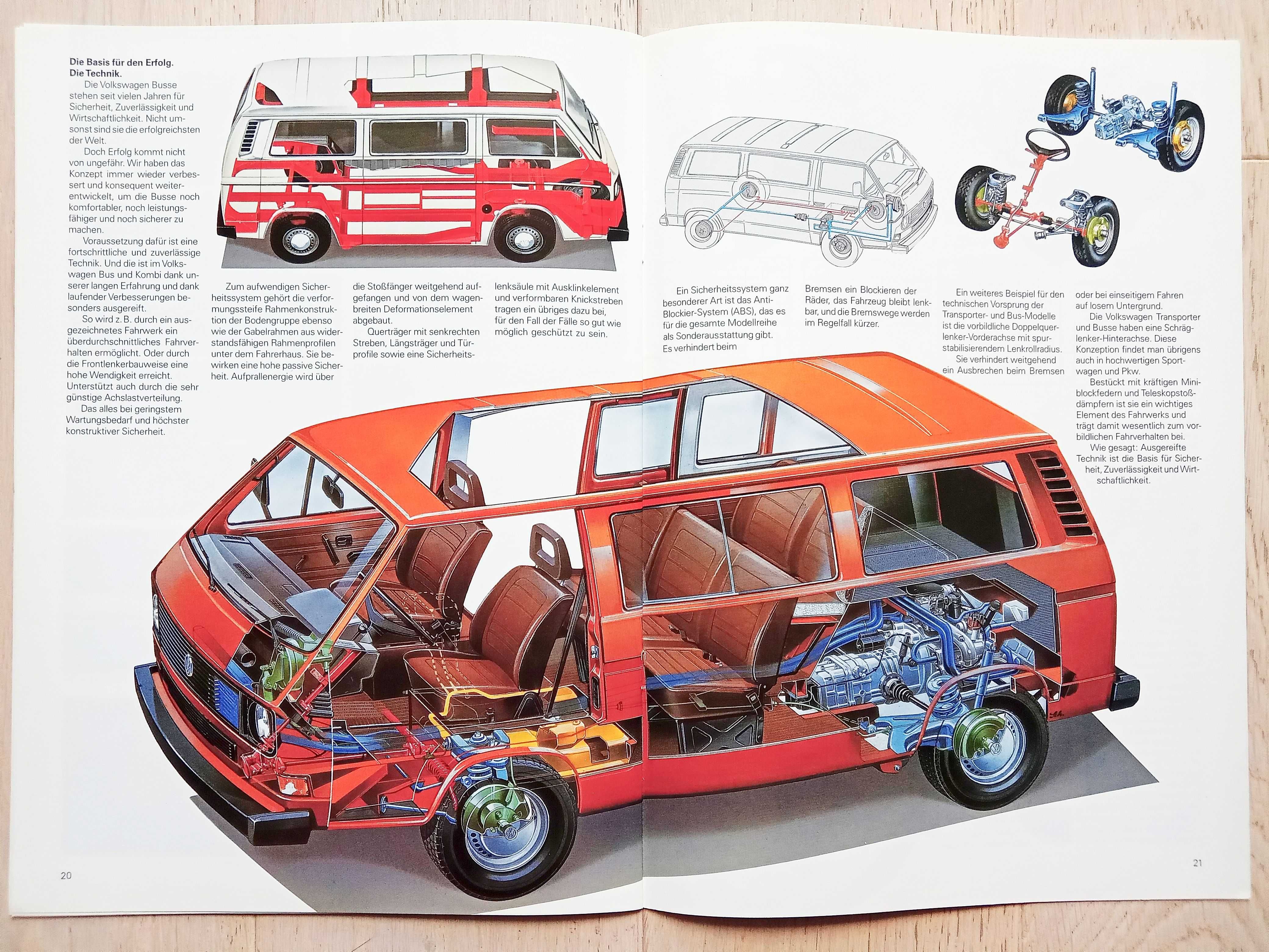 Volkswagen T3 '89 Caravelle (Kombi Carat Multivan Syncro) prospekt BDB