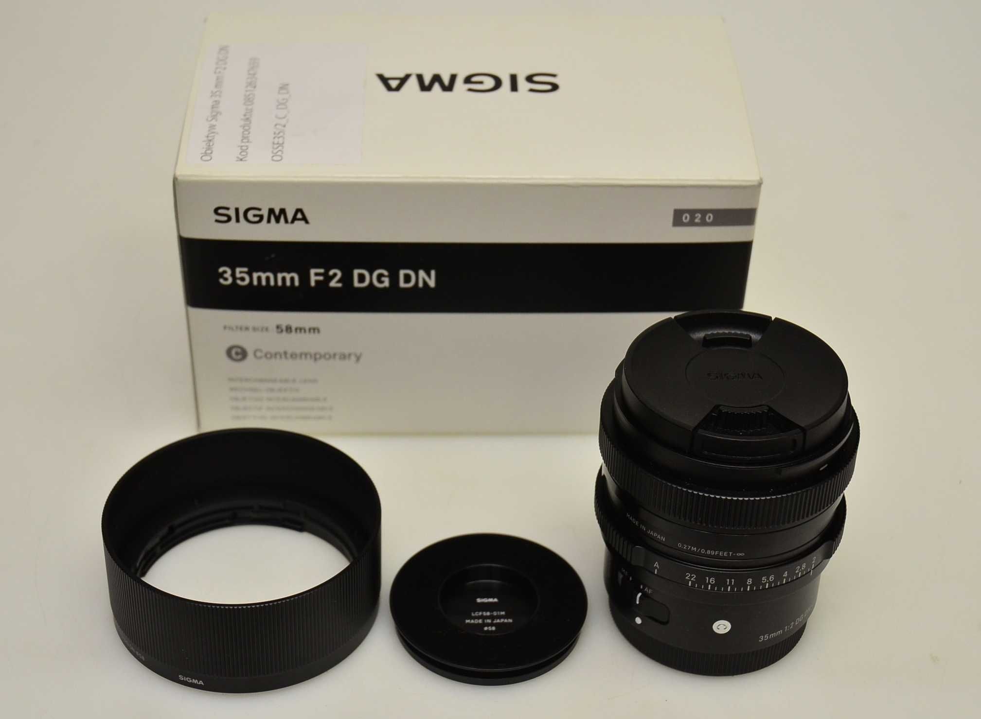 Obiektyw Sigma Sony E C 35mm F2 DG DN Jak nowy, Gwarancja!