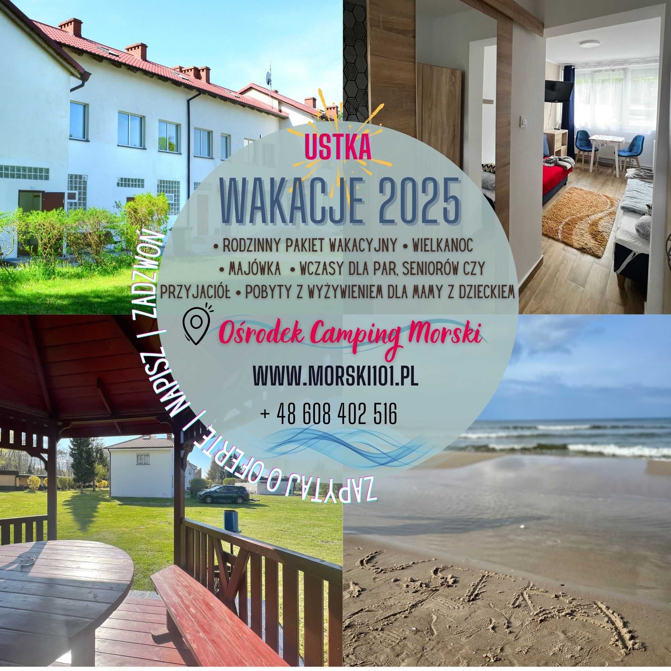 USTKA -wczasy wyżywienie, apartamenty, domki, noclegi, Weekend,grupy