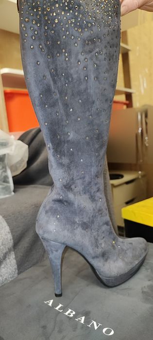 Сапоги Albano осенние серые