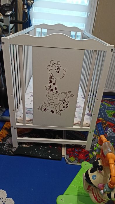 Łóżeczko 120x60 z materacem z ochraniaczami