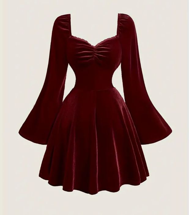 Платье вечернее темно красного цвета