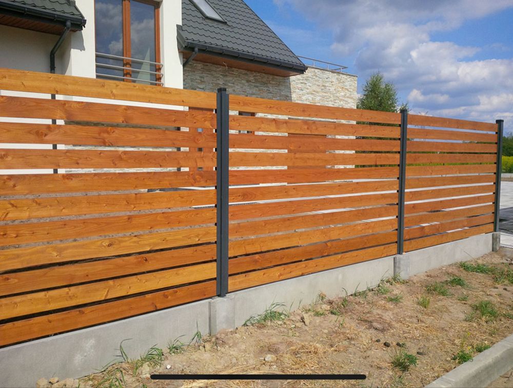 Sztachety drewniane impregnowane SZARY/GRAFIT/ANTRACYT malowane