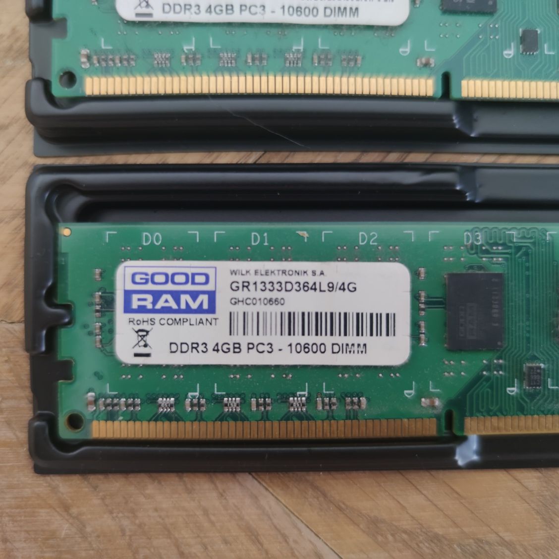 Pamięć RAM 2x 4gb 1333mhz