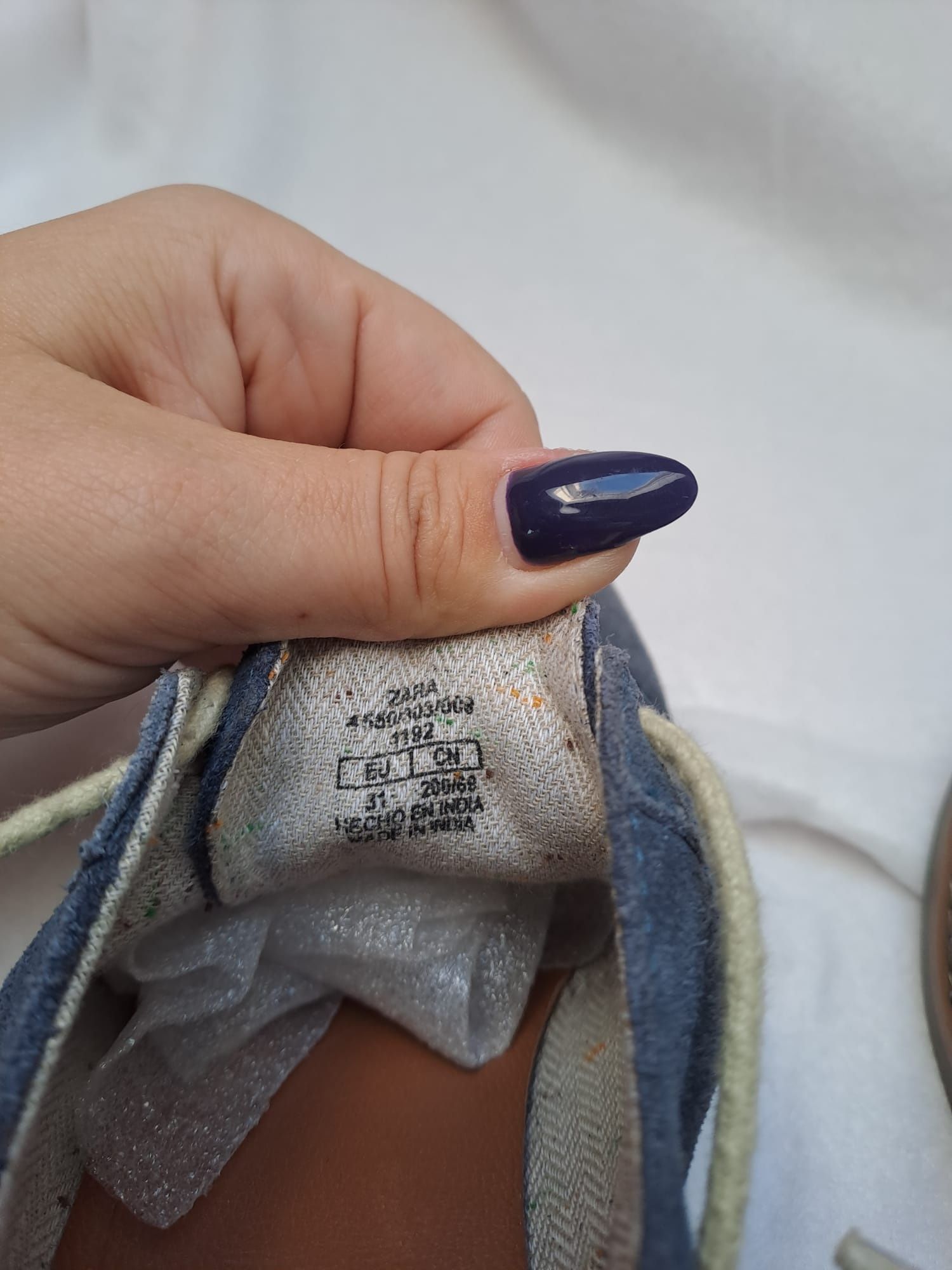 Buty dziecięce, niebieskie, wiązane, Zara, rozmiar 31
