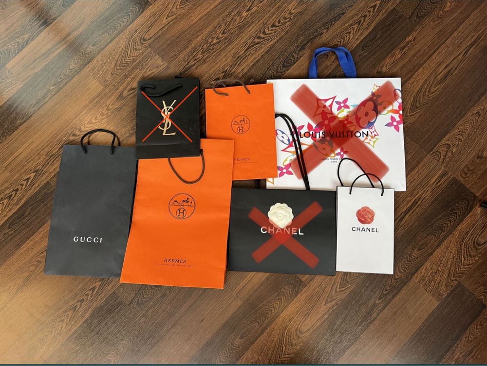 Фірмові пакети Hermes Chanel YSL Gucci Vuitton Dior