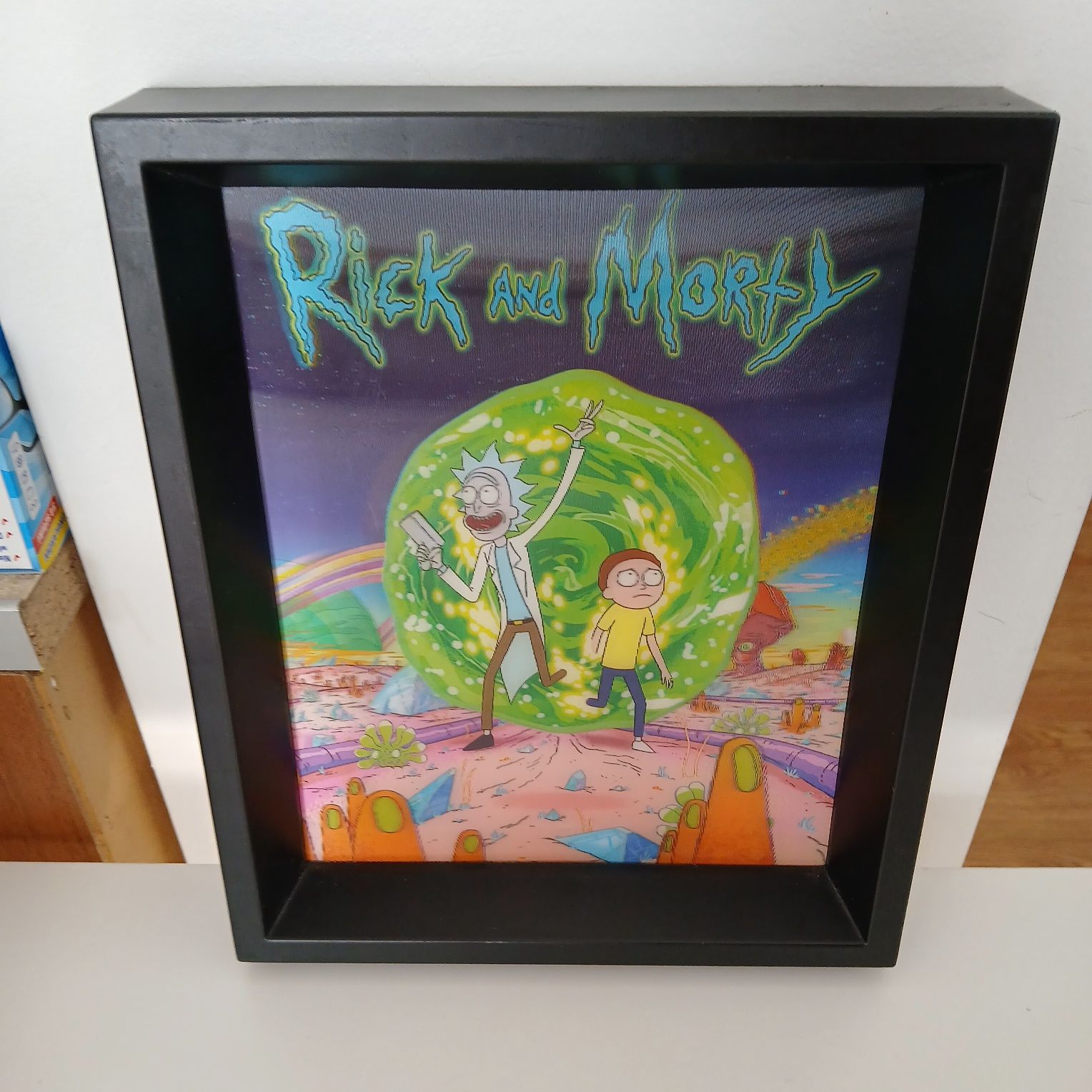 Rick and Morty . plakat z soczewkami 3D w ramce.