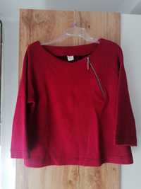 Czerwony sweter damski z zamkiem Mariola