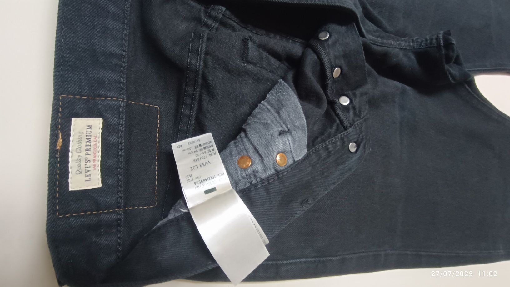 Levi's 501 W33L32 novas sem etiqueta