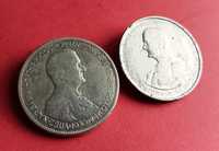 Монеты 5 пенгё 1930 ( серебро )  и 1943 года Венгрия - Регенство .