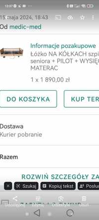 Łóżko na kółkach szpital e elektryczne