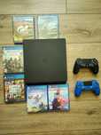 Playstation 4 slim |чудовий стан| + 2 джойстика та 6 ігор