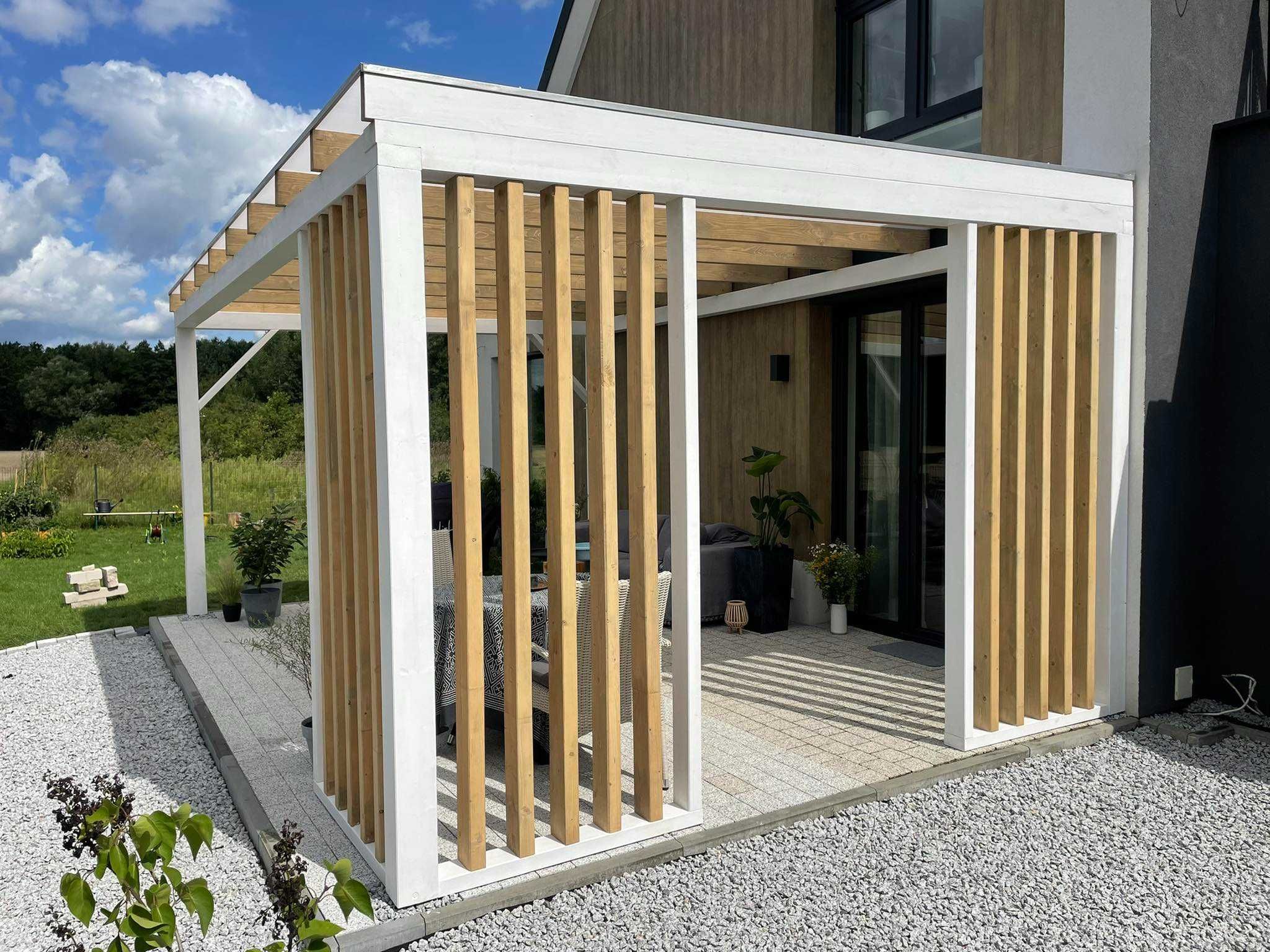 Drewniana pergola, zadaszenie tarasu, wiata, altana PRODUCENT