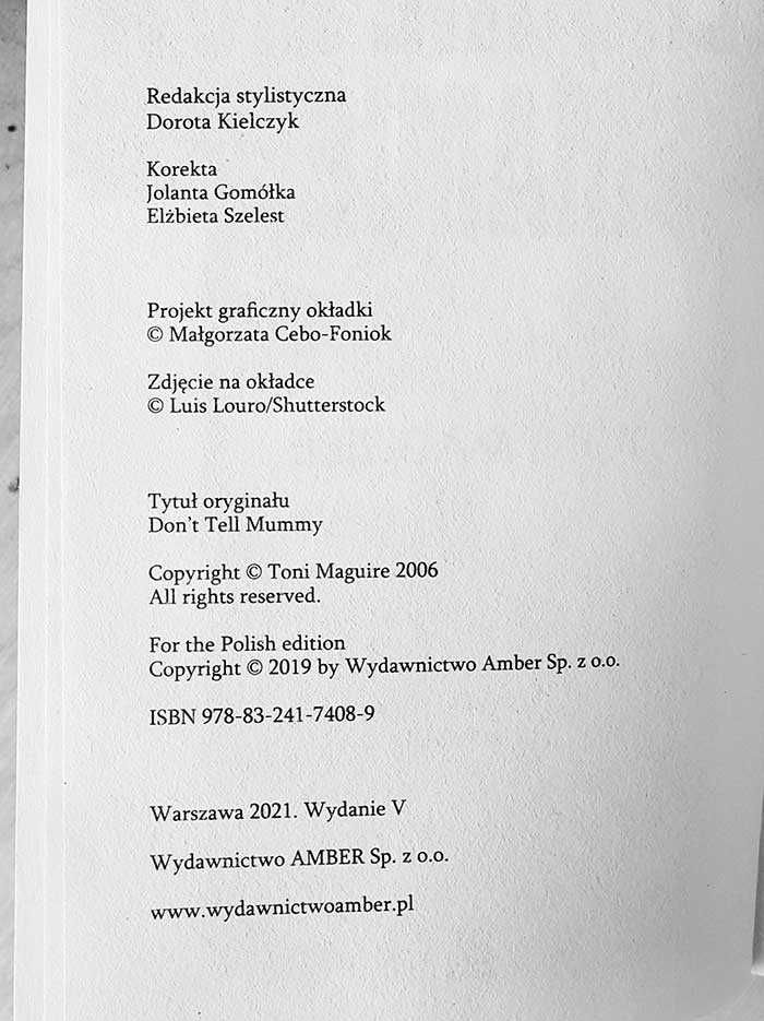 Tylko nie mów mamie Toni Maguire