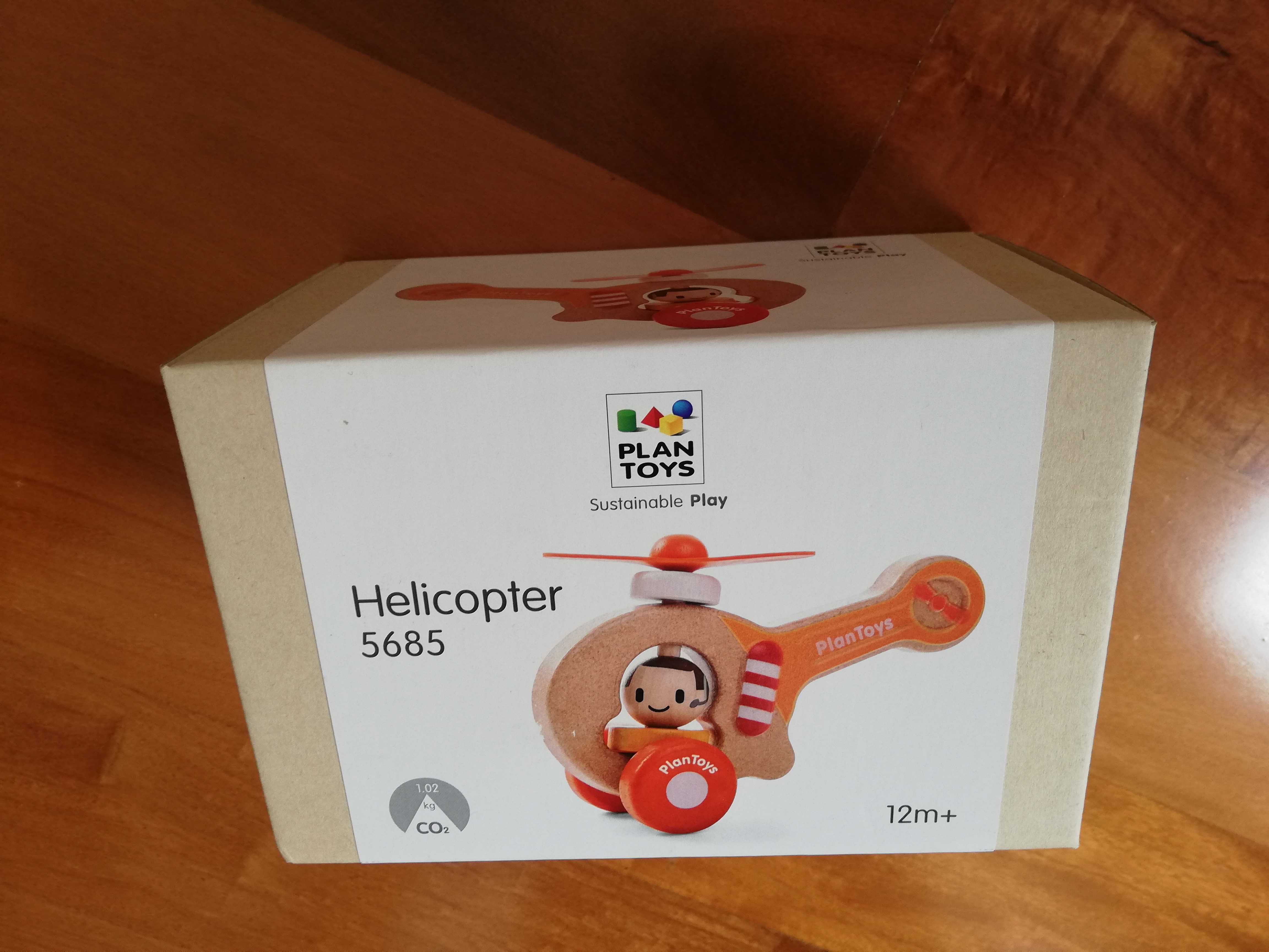 Helicóptero de madeira - Plantoys