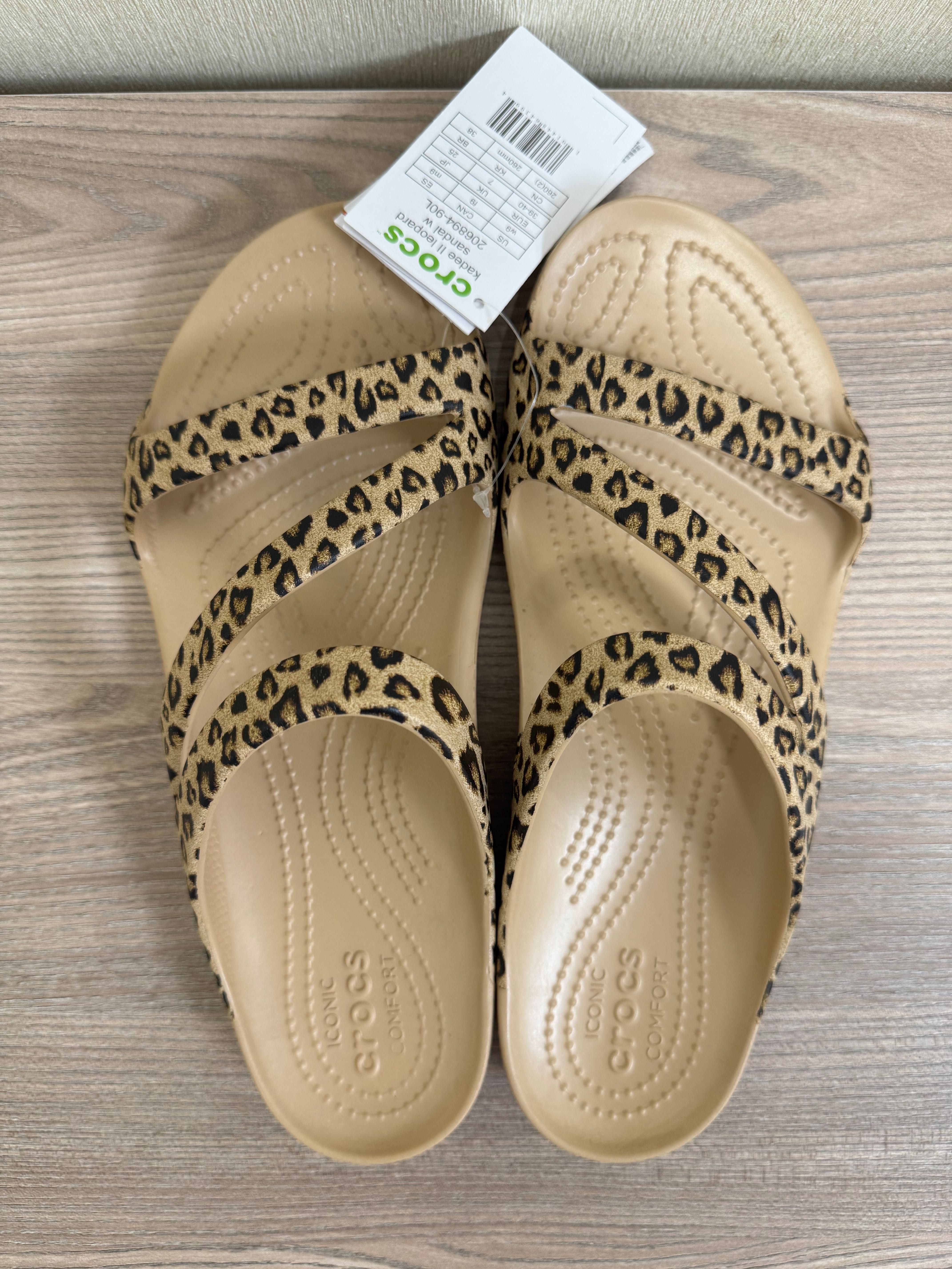 Шльопанці Crocs жіночі leopard 206894-90L нові