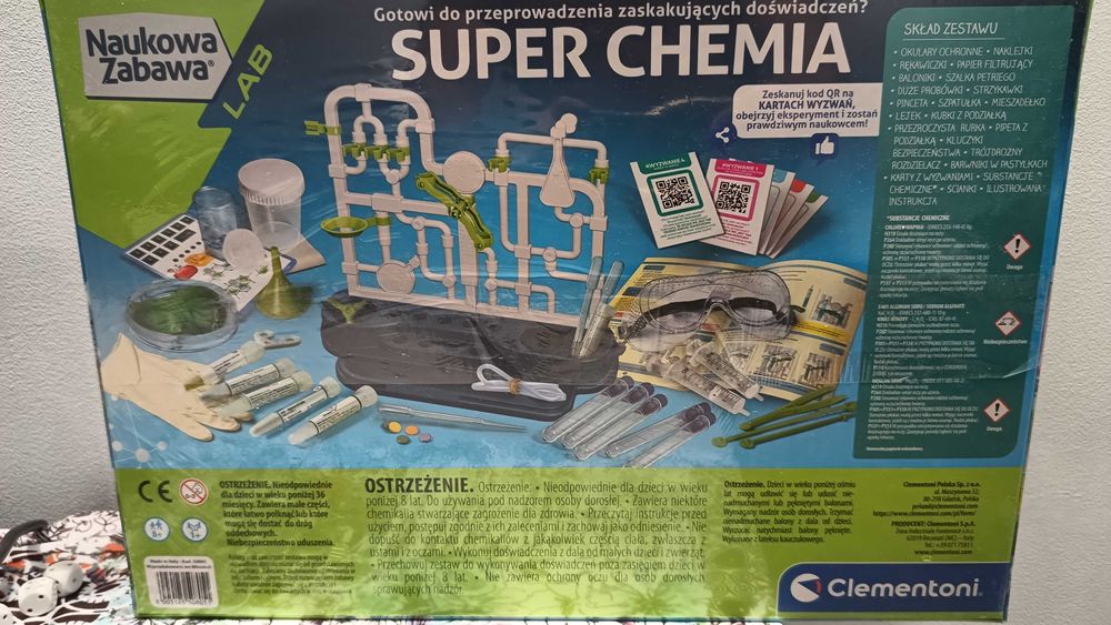 Clementoni Zestaw Naukowa Zabawa Super Chemia Eksperymenty