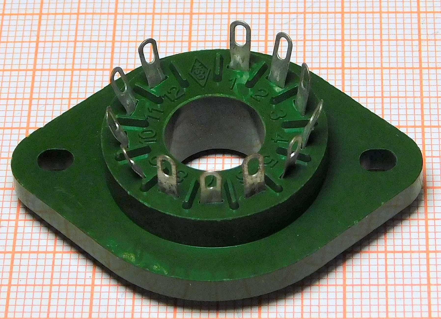 Podstawka lampy elektronowej 12-PIN lamp 9MN8, 6MN8 itp. [065]cena 2sz