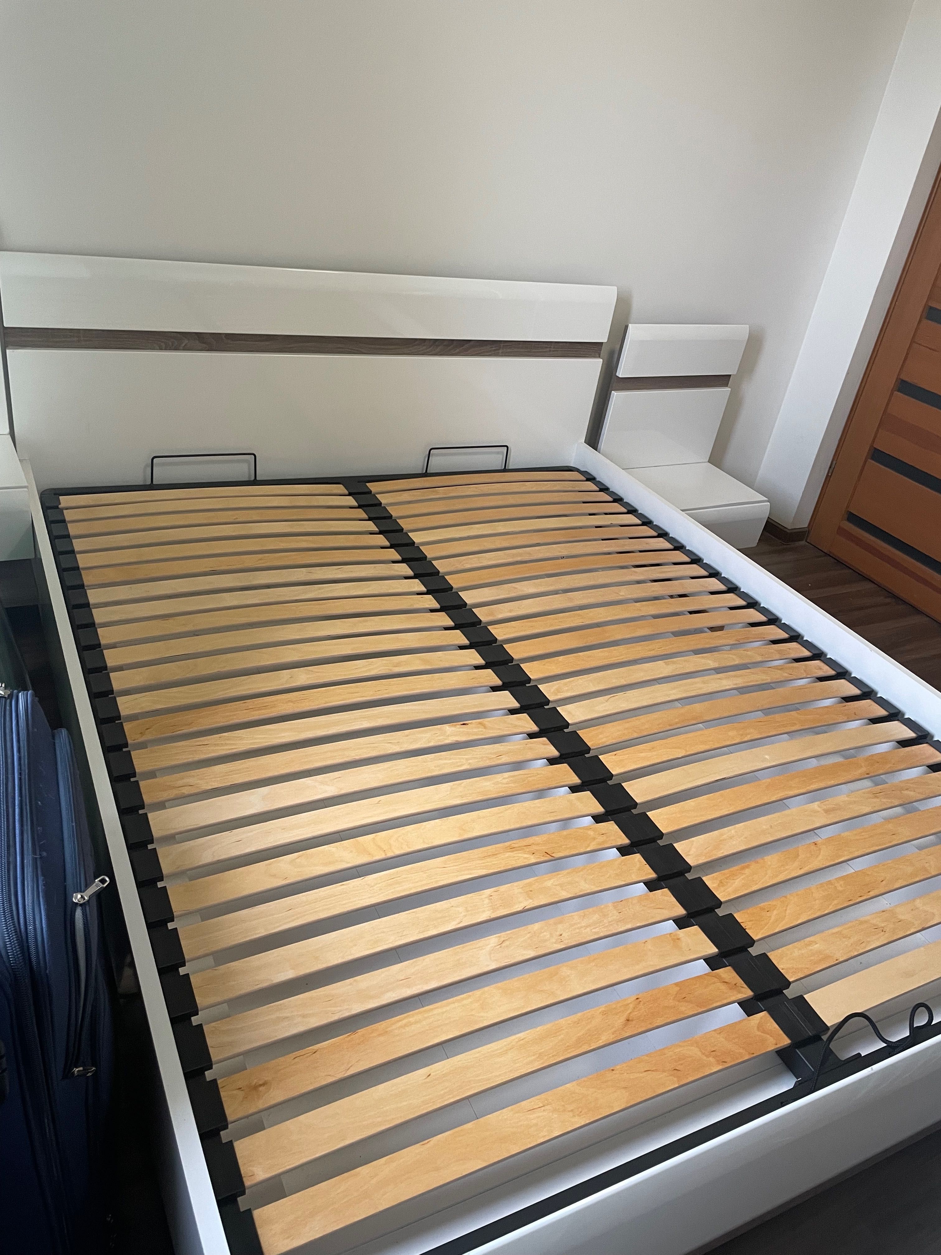 Łóżko linate 160x200 z funkcjonalnymi pojemnikami na pościel