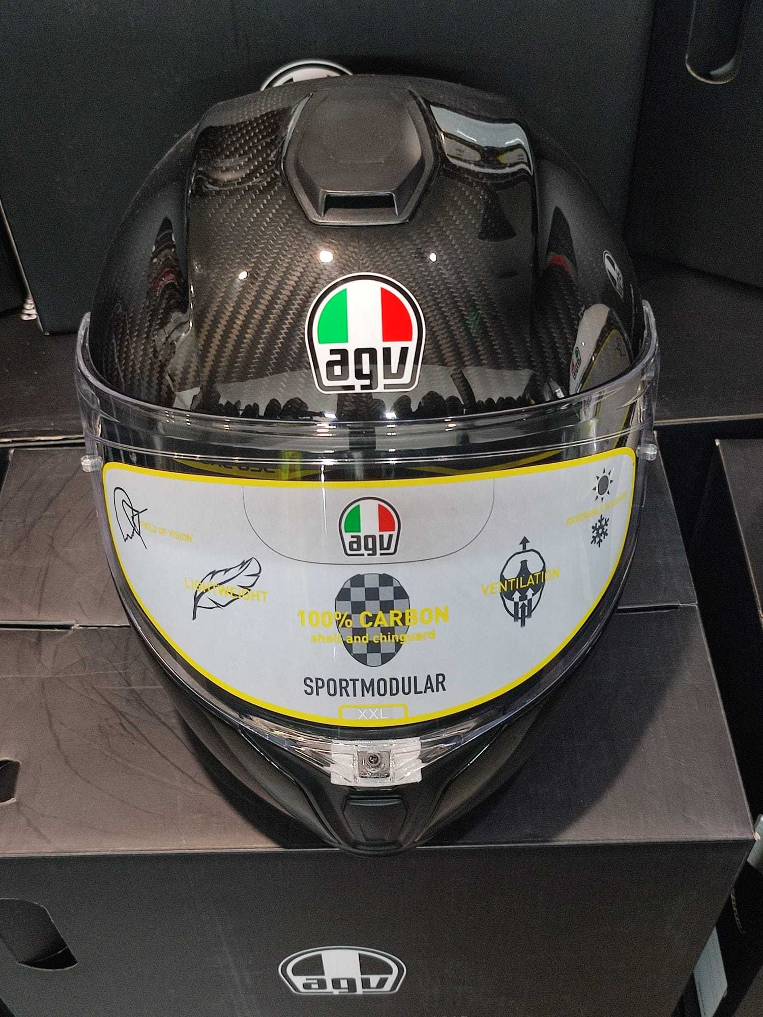 Kask AGV Sportmodular Glossy CARBON 'M 'XXL raty 0%/zwrot/fv