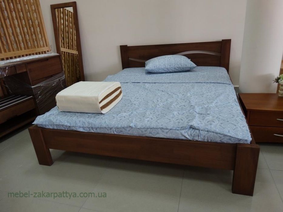 Ліжко 90,120,140,160,180х200. Кровать деревянная с ящиком. Мебель