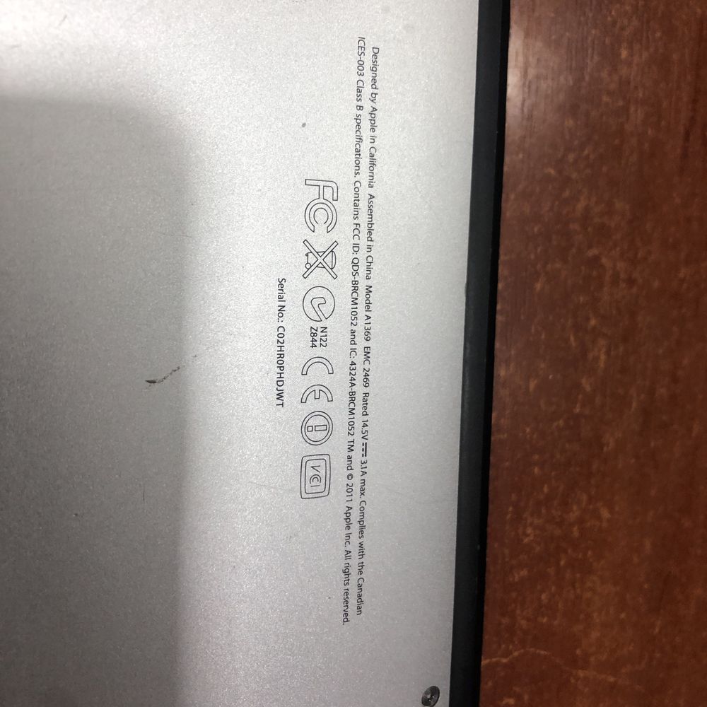 Ноутбук APPLE MacBook AIR A1369 ЕМС2469