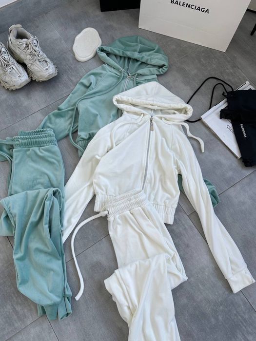 Женский велюровый спортивный костюм Штаны и кофта Из Велюра Базовый