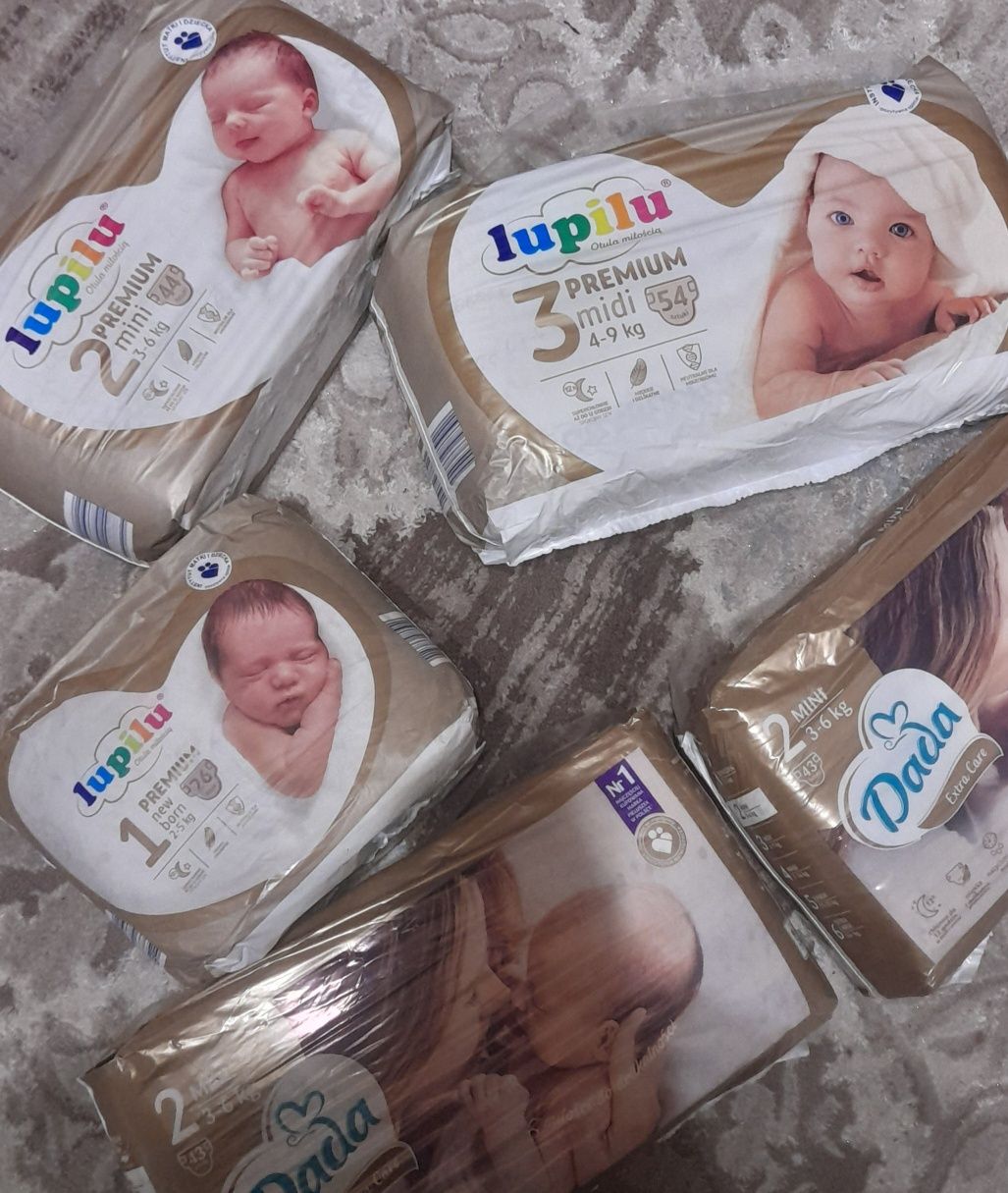 Памперси Pampers, Lupilu, Dada, Babydream, Baby charm