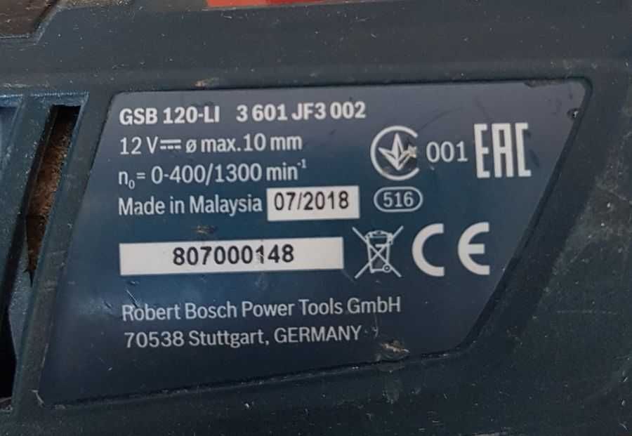 Wkrętarka BOSCH GSB 120- LI 2 Akumulatory
