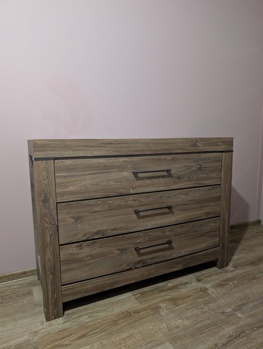 Zestaw sypialniany BRW Gent – łóżko, komoda i szafki nocne